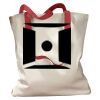 Canvas Tote with Contrasting Handles Thumbnail