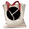 Canvas Tote with Contrasting Handles Thumbnail