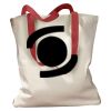 Canvas Tote with Contrasting Handles Thumbnail