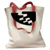 Canvas Tote with Contrasting Handles Thumbnail