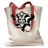 Canvas Tote with Contrasting Handles Thumbnail