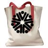 Canvas Tote with Contrasting Handles Thumbnail
