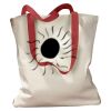 Canvas Tote with Contrasting Handles Thumbnail