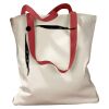 Canvas Tote with Contrasting Handles Thumbnail