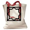 Canvas Tote with Contrasting Handles Thumbnail