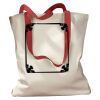 Canvas Tote with Contrasting Handles Thumbnail