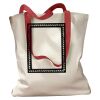 Canvas Tote with Contrasting Handles Thumbnail