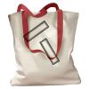 Canvas Tote with Contrasting Handles Thumbnail