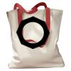 Canvas Tote with Contrasting Handles Thumbnail