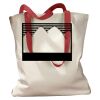 Canvas Tote with Contrasting Handles Thumbnail