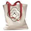 Canvas Tote with Contrasting Handles Thumbnail