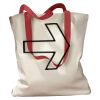 Canvas Tote with Contrasting Handles Thumbnail