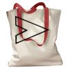Canvas Tote with Contrasting Handles Thumbnail