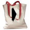 Canvas Tote with Contrasting Handles Thumbnail