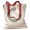 Canvas Tote with Contrasting Handles Thumbnail