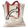 Canvas Tote with Contrasting Handles Thumbnail