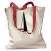 Canvas Tote with Contrasting Handles Thumbnail