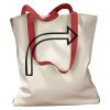 Canvas Tote with Contrasting Handles Thumbnail