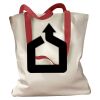 Canvas Tote with Contrasting Handles Thumbnail