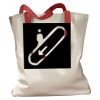 Canvas Tote with Contrasting Handles Thumbnail