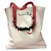 Canvas Tote with Contrasting Handles Thumbnail