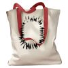 Canvas Tote with Contrasting Handles Thumbnail