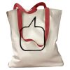 Canvas Tote with Contrasting Handles Thumbnail