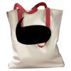 Canvas Tote with Contrasting Handles Thumbnail