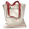 Canvas Tote with Contrasting Handles Thumbnail