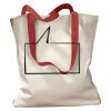 Canvas Tote with Contrasting Handles Thumbnail