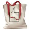 Canvas Tote with Contrasting Handles Thumbnail
