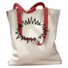 Canvas Tote with Contrasting Handles Thumbnail