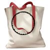 Canvas Tote with Contrasting Handles Thumbnail