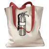 Canvas Tote with Contrasting Handles Thumbnail