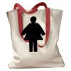 Canvas Tote with Contrasting Handles Thumbnail