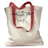 Canvas Tote with Contrasting Handles Thumbnail