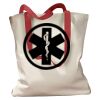 Canvas Tote with Contrasting Handles Thumbnail