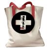 Canvas Tote with Contrasting Handles Thumbnail