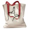 Canvas Tote with Contrasting Handles Thumbnail