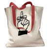 Canvas Tote with Contrasting Handles Thumbnail