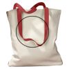 Canvas Tote with Contrasting Handles Thumbnail