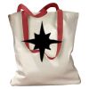 Canvas Tote with Contrasting Handles Thumbnail