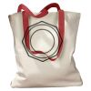 Canvas Tote with Contrasting Handles Thumbnail