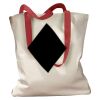 Canvas Tote with Contrasting Handles Thumbnail