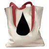Canvas Tote with Contrasting Handles Thumbnail