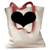 Canvas Tote with Contrasting Handles Thumbnail