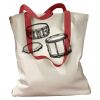 Canvas Tote with Contrasting Handles Thumbnail