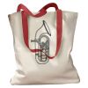 Canvas Tote with Contrasting Handles Thumbnail