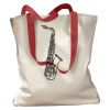Canvas Tote with Contrasting Handles Thumbnail