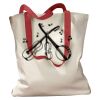 Canvas Tote with Contrasting Handles Thumbnail